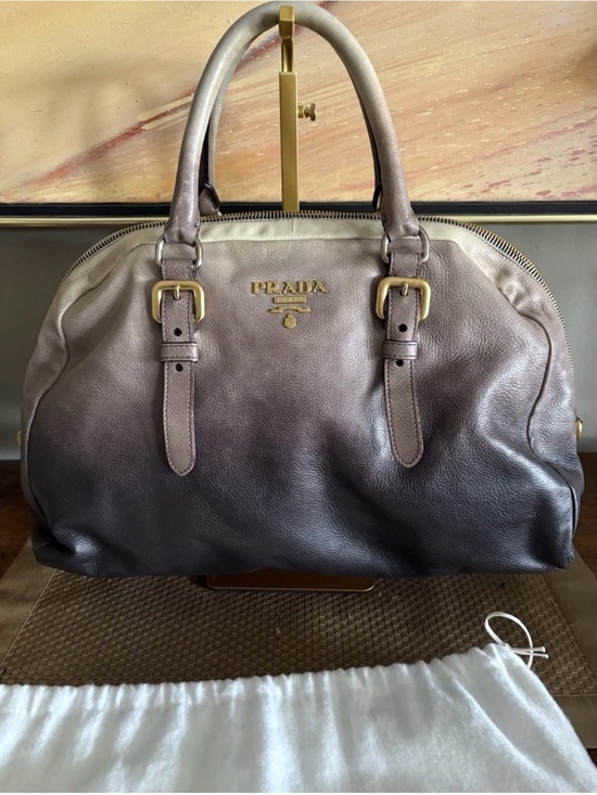 Prada Handbags - Prada Limited edition Ombre Glace Calf “zipper bag” Satchel RARE
